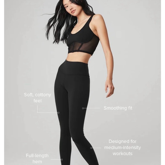 COPY - Alo- High Waist Air Bush Leggings - Black -size M - Picture 2 of 8